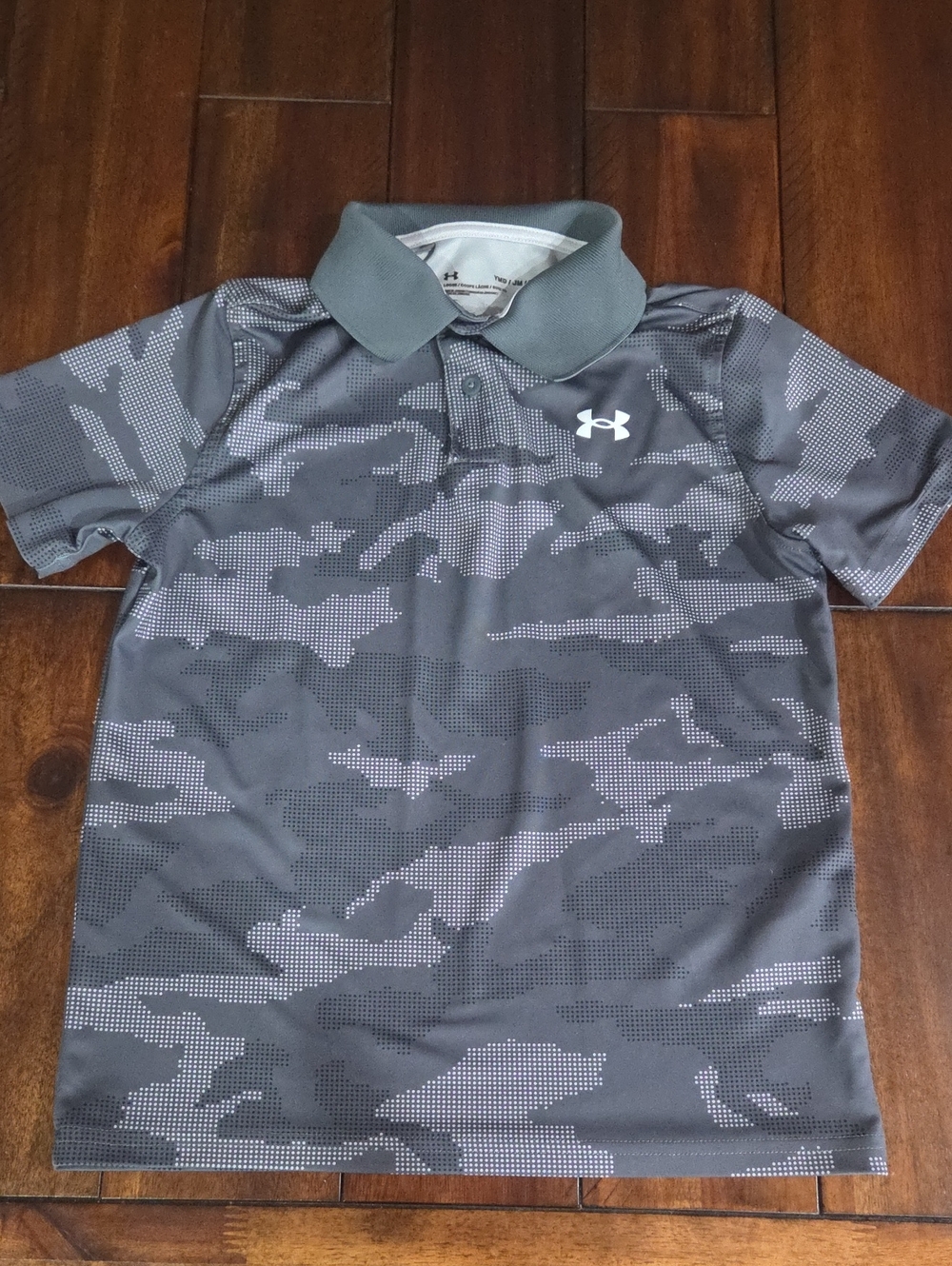 Under Armour Gray Camo Polo Shirt for Kids